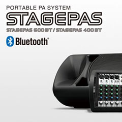 15vip太阳成发布两款新型号便携式扩声系统产品——STAGEPAS 400BT 以及 600BT
